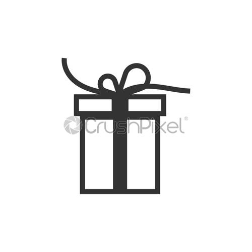 500x500 Gift Box Icon Design Template Illustration, Stock Vector Crushpixel