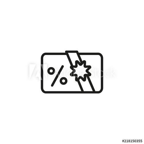 500x500 Loyalty Card Line Icon Gift Card, Certificate, Discount Gift