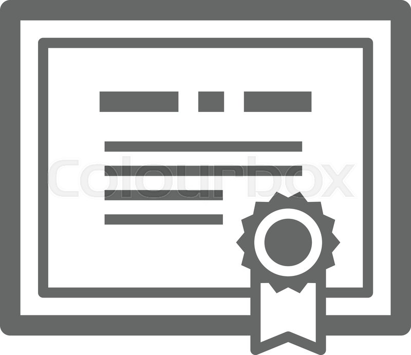 800x691 Certificate Icon Diploma Of Gift Stock Vector Colourbox