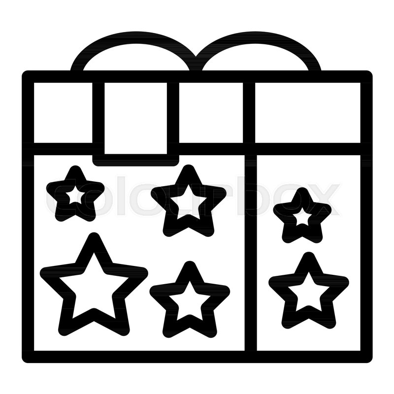 Gift Box With A Ribbon Line Icon Stock Vector Colourbox 800x800 Gift Box With A Ribbon Line Icon Stock Vector Colourbox