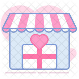 256x256 Gift Store Icon Of Colored Outline Style