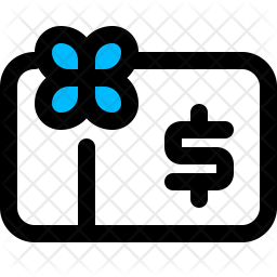 256x256 Gift Voucher Icon Of Colored Outline Style