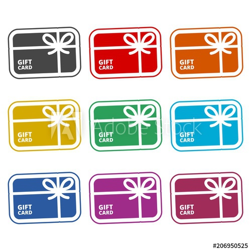 500x500 Shopping Gift Card Icon, Gift Card Icon, Color Icons Set