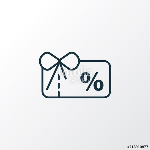 500x500 Voucher Icon Line Symbol Premium Quality Isolated Gift Card