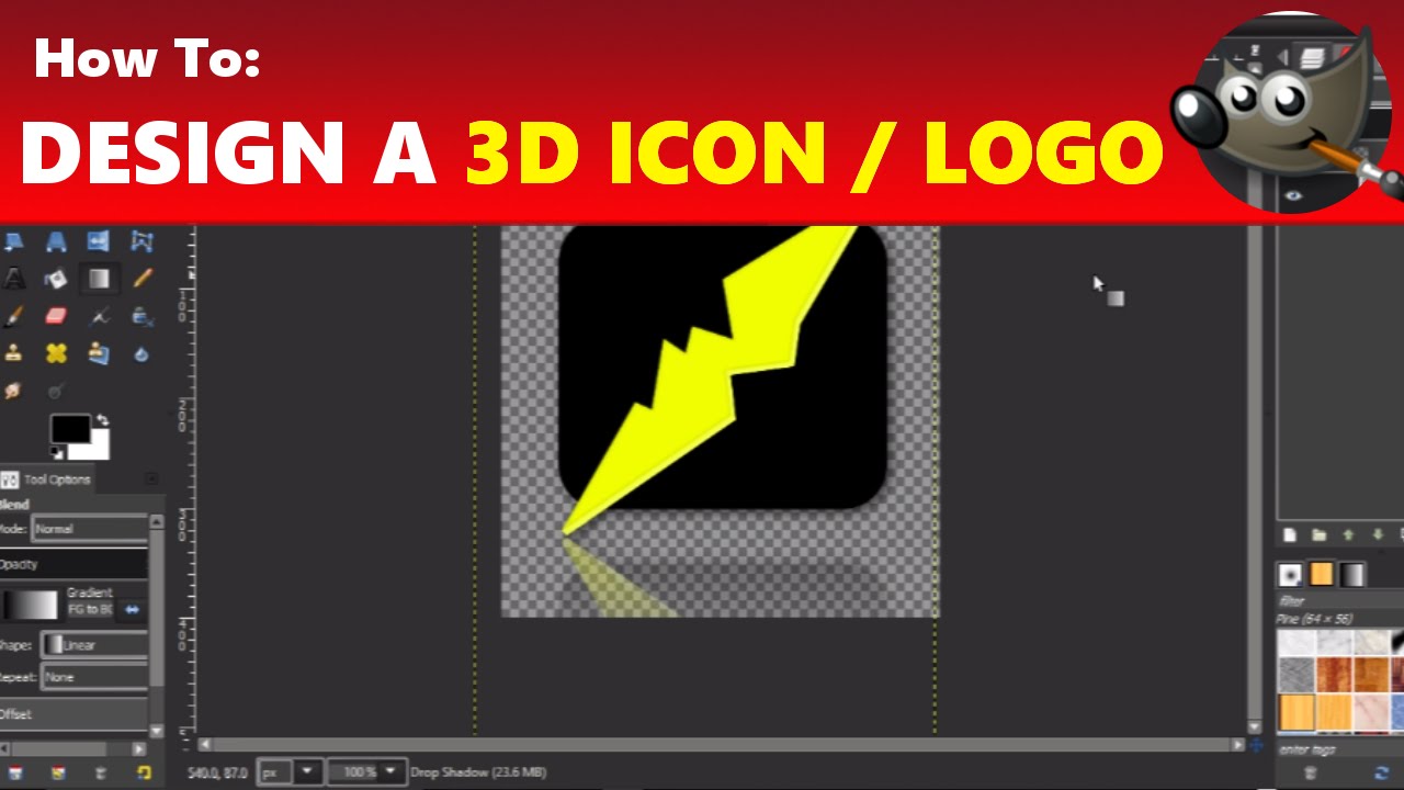 1280x720 How To Design A Logo Icon In Gimp Using Gimp Tutorial