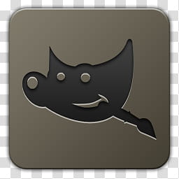 256x256 Icon Gimp, Black And Brown Icon Transparent Background Png