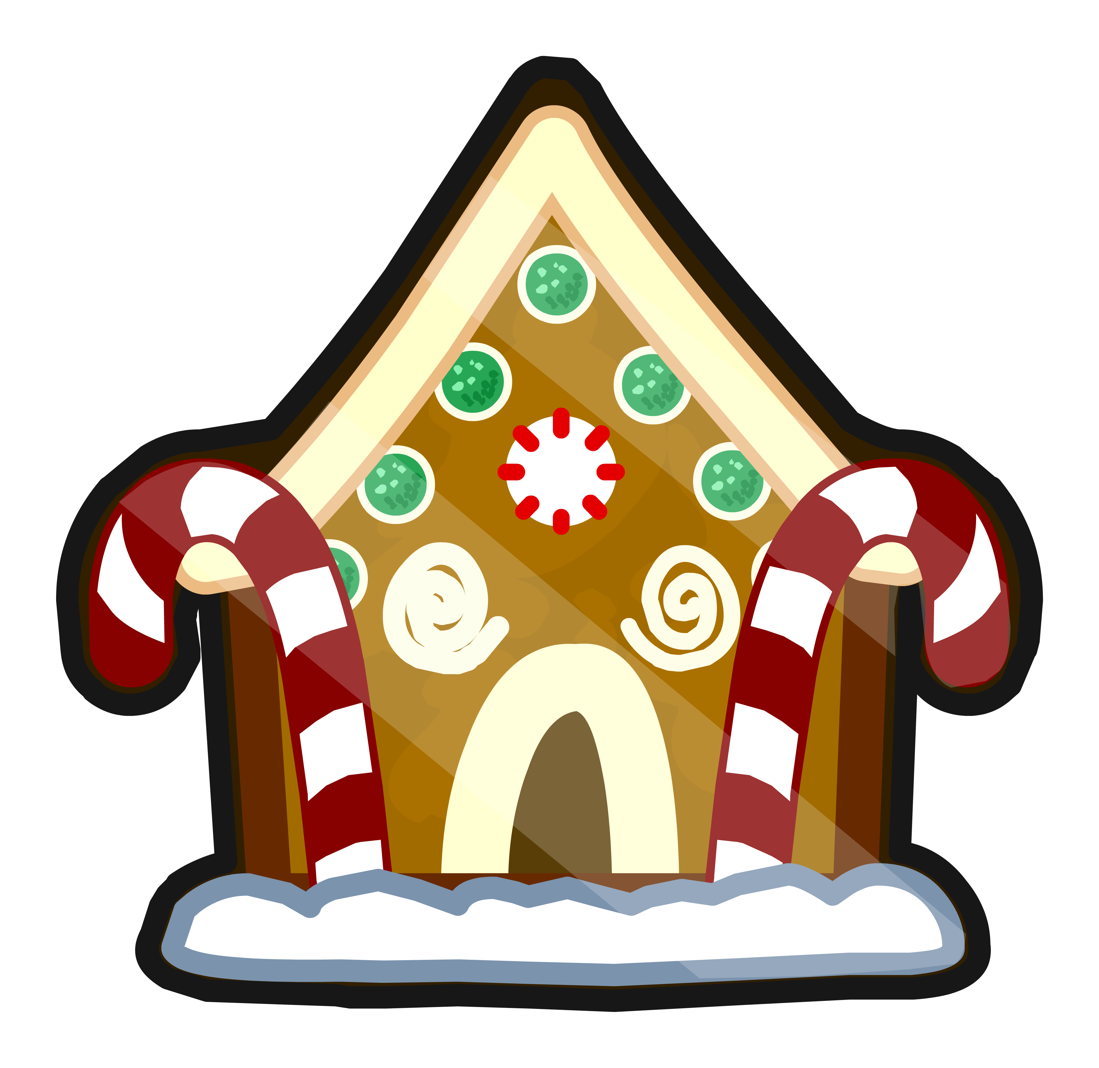 3585x3486 Gingerbread House Pin Club Penguin Wiki Fandom Powered
