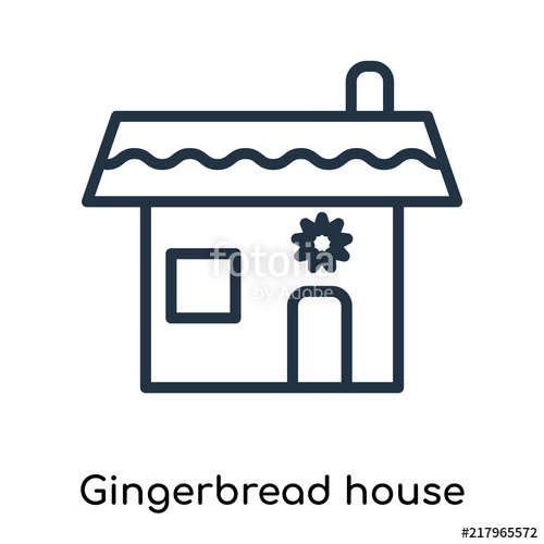 500x500 Gingerbread House Icon Isolated On White Background Modern