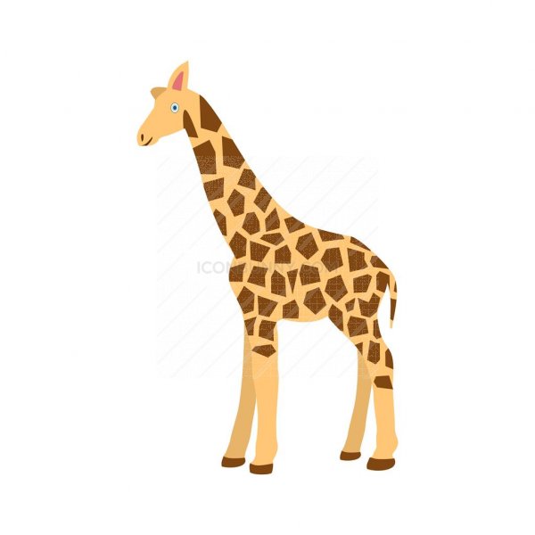 600x600 Giraffe Flat Multicolor Icon