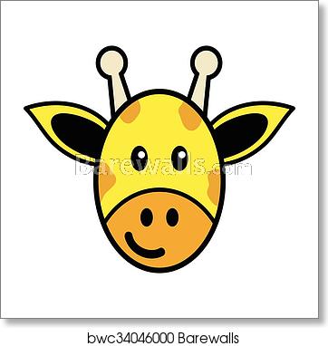 362x382 Giraffe Icon, Art Print Barewalls Posters Prints