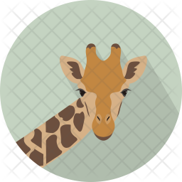 256x256 Giraffe Icon Of Flat Style