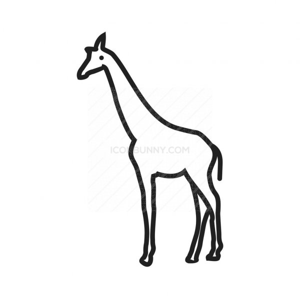 600x600 Giraffe Line Icon