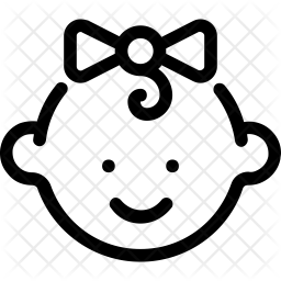 256x256 Girl Icon Of Line Style