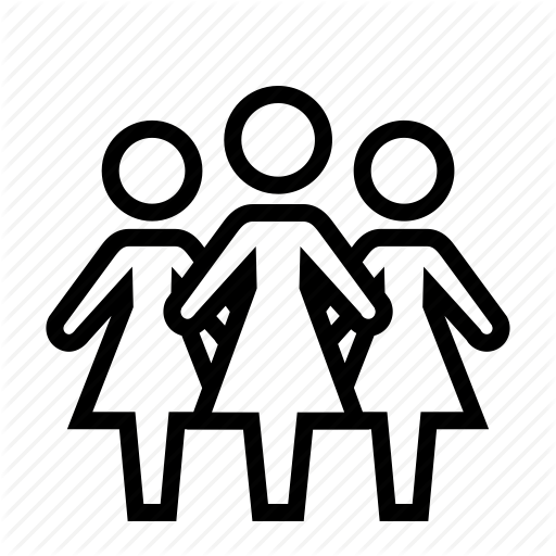 512x512 Club, Girls, Group, Leader, Line, Squat, Woman Icon