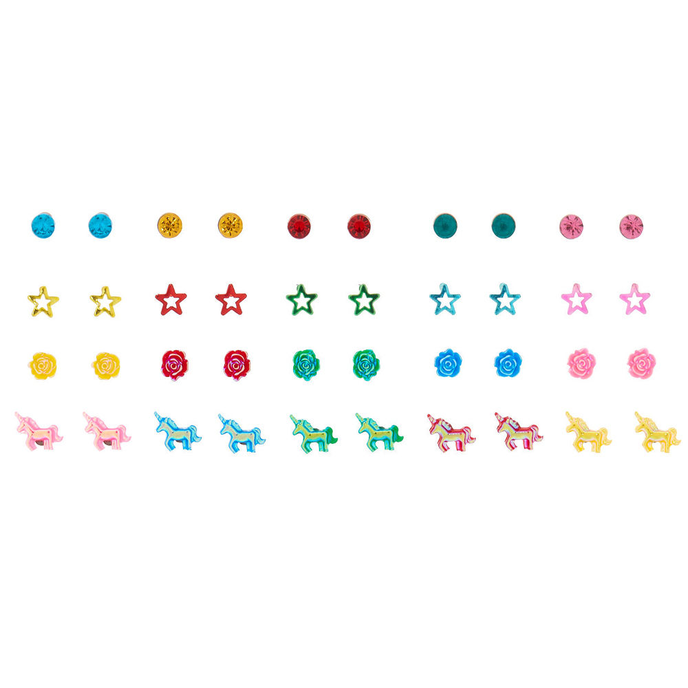 1000x1000 Girly Icon Assorted Unicorn Stud Earrings