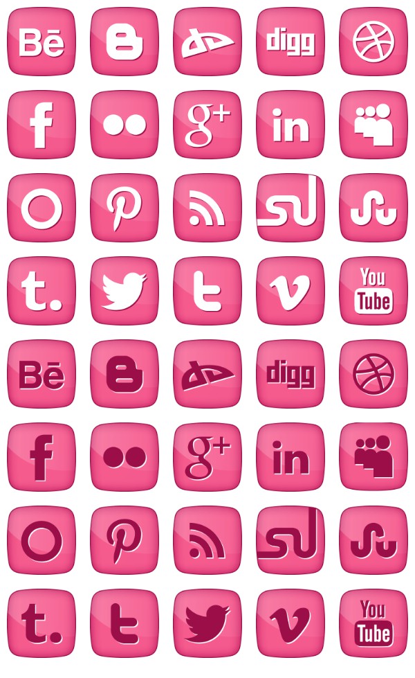 600x979 Pink Girly Social Free Icon Packs Ui Download