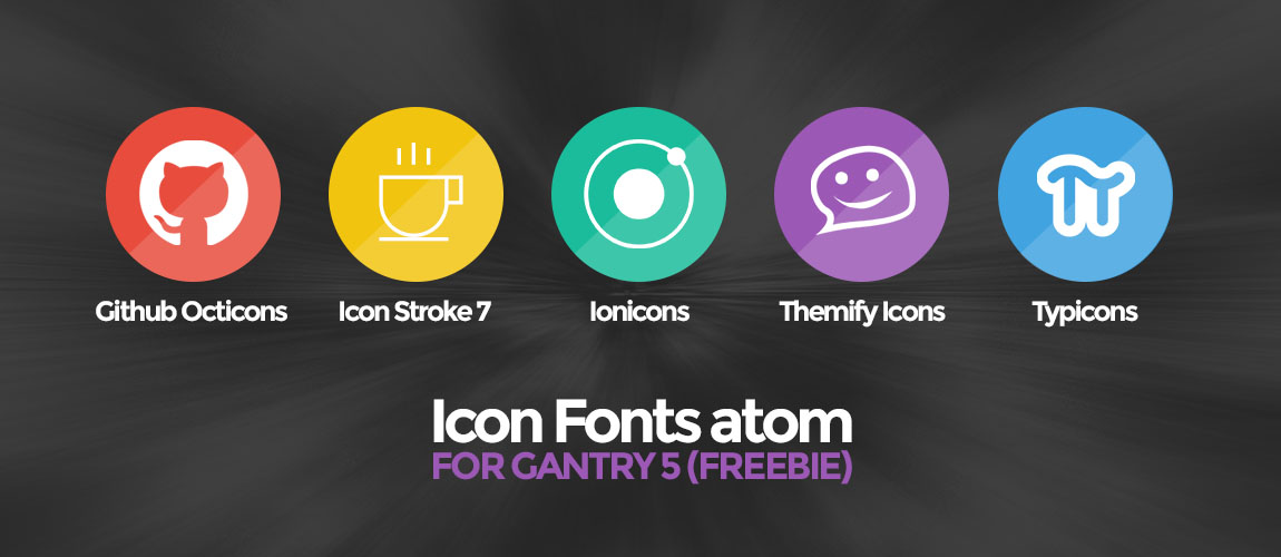 1150x500 Icon Fonts Atom For Gantry