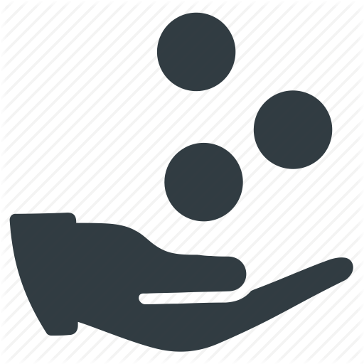 512x512 Coins, Give Money, Given, Hand, Money On Hand Icon