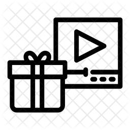 256x256 Giveaway Video Icon Of Line Style