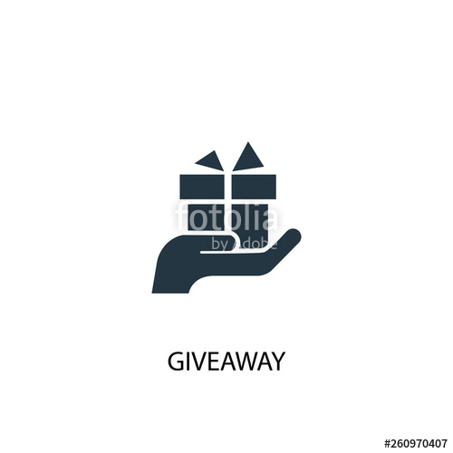 500x500 Giveaway Icon Simple Element Illustration Giveaway Concept