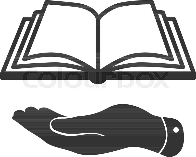 800x642 Flat Hand Giving The Book Icon
