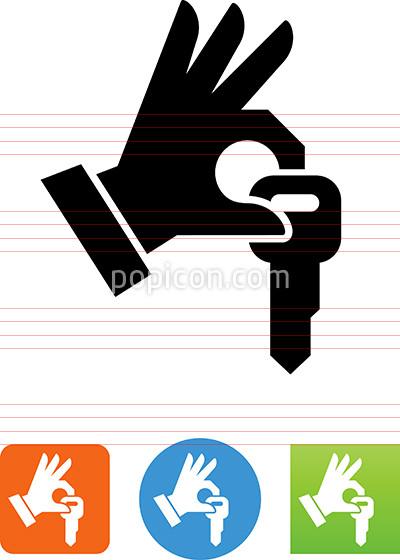 400x560 Hand Giving A Key Icon