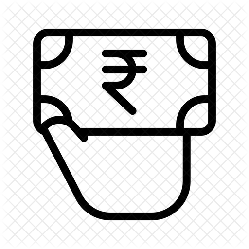 512x512 Rupees Giving Icon Of Line Style