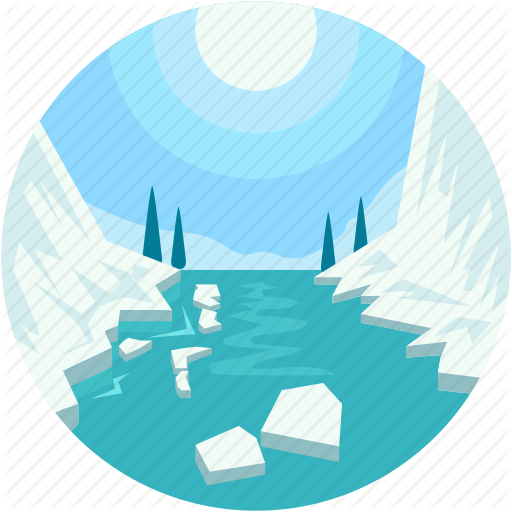 512x512 Glacier, Ice Calving, Ice Mountain, Polar Regions, Sublimation Icon
