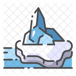256x256 Glacier Icon Of Colored Outline Style