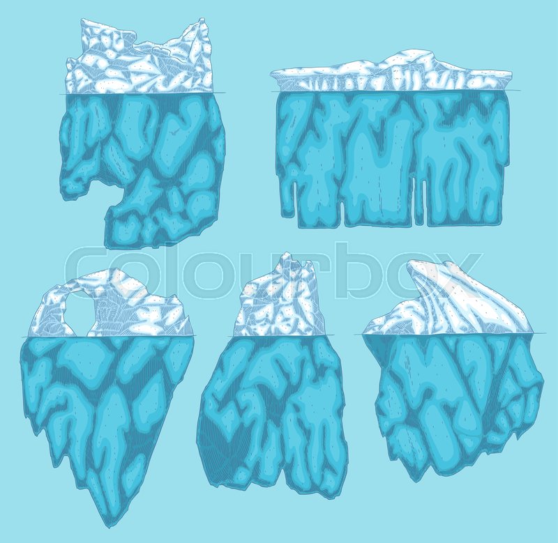 800x779 Vector Iceberg Different Shapes Icon Stock Vector Colourbox