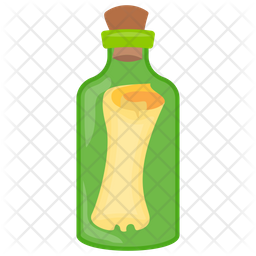 256x256 Message Bottle Icon Of Flat Style