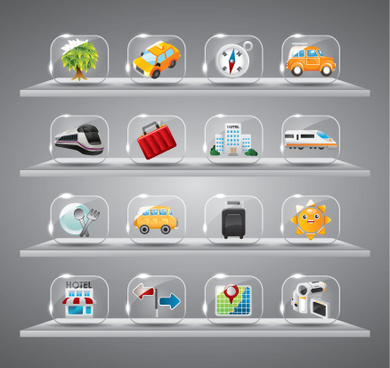 390x368 Transparent Glass Icons Free Vector Download