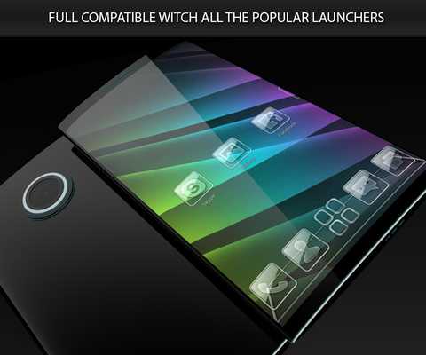 480x400 Glass Theme And Glass Icon Pack And Amoled Wallpapers