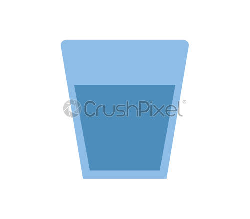 500x438 Glass Of Water Icon, Stock Vector Crushpixel