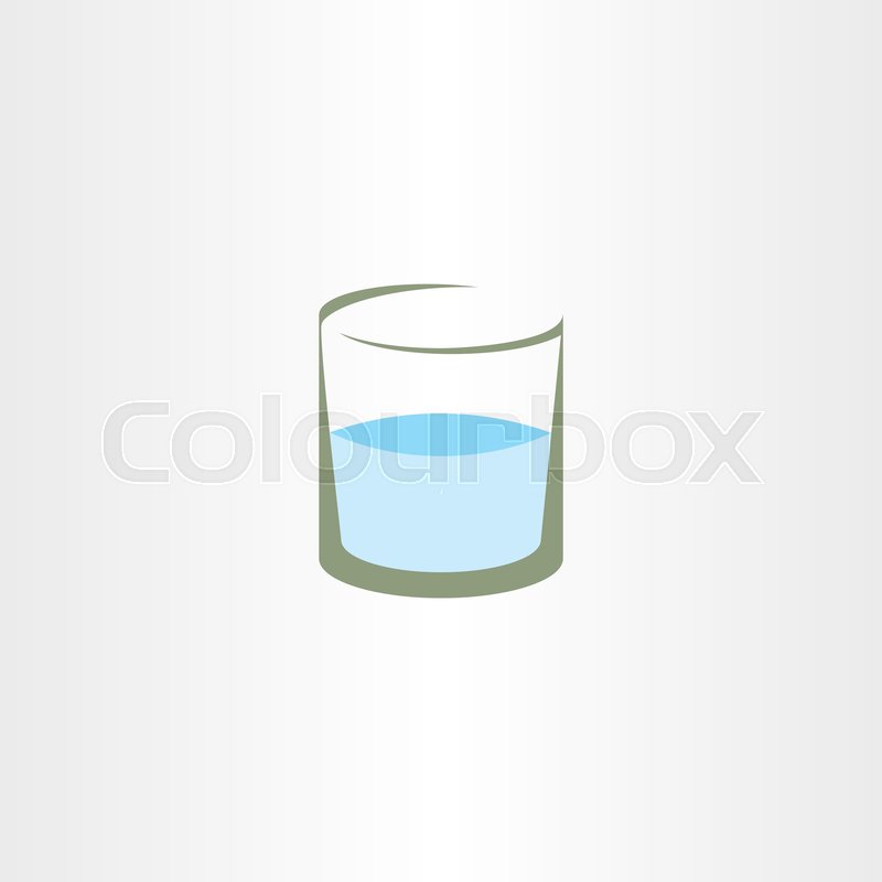 800x800 Glass Of Water Icon Vector Logo Symbol Stock Vector Colourbox