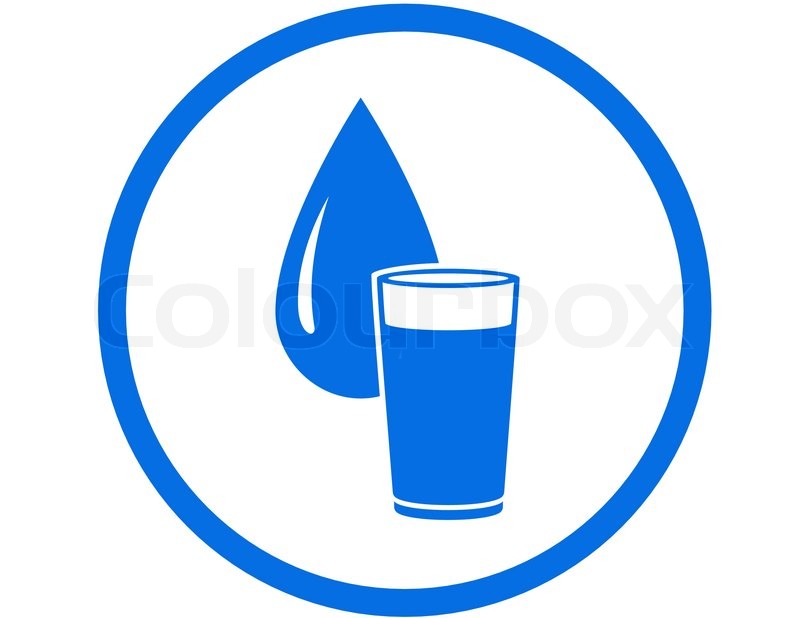 800x618 Icon With Water Drop And Glass Stock Vector Colourbox
