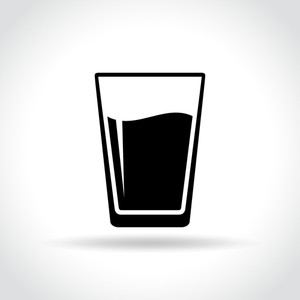 300x300 Illustration Of Water Glass Icon On White Background Royalty Free