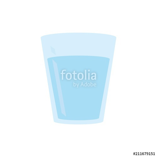 500x500 Vector Illustration Glass Of Mineral Water Icon Plastic Cup
