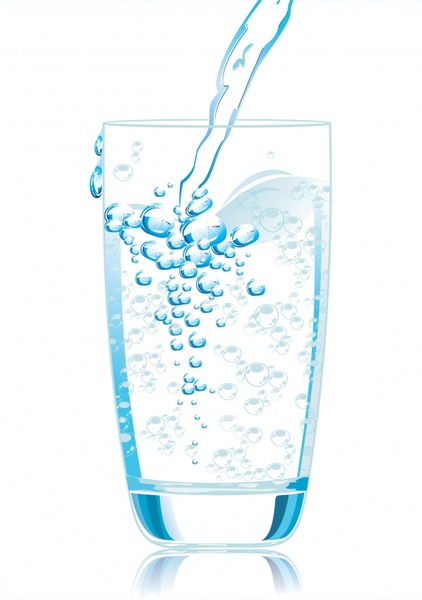 422x600 Water Glass Icon Droplets Pouring Design Free Vector