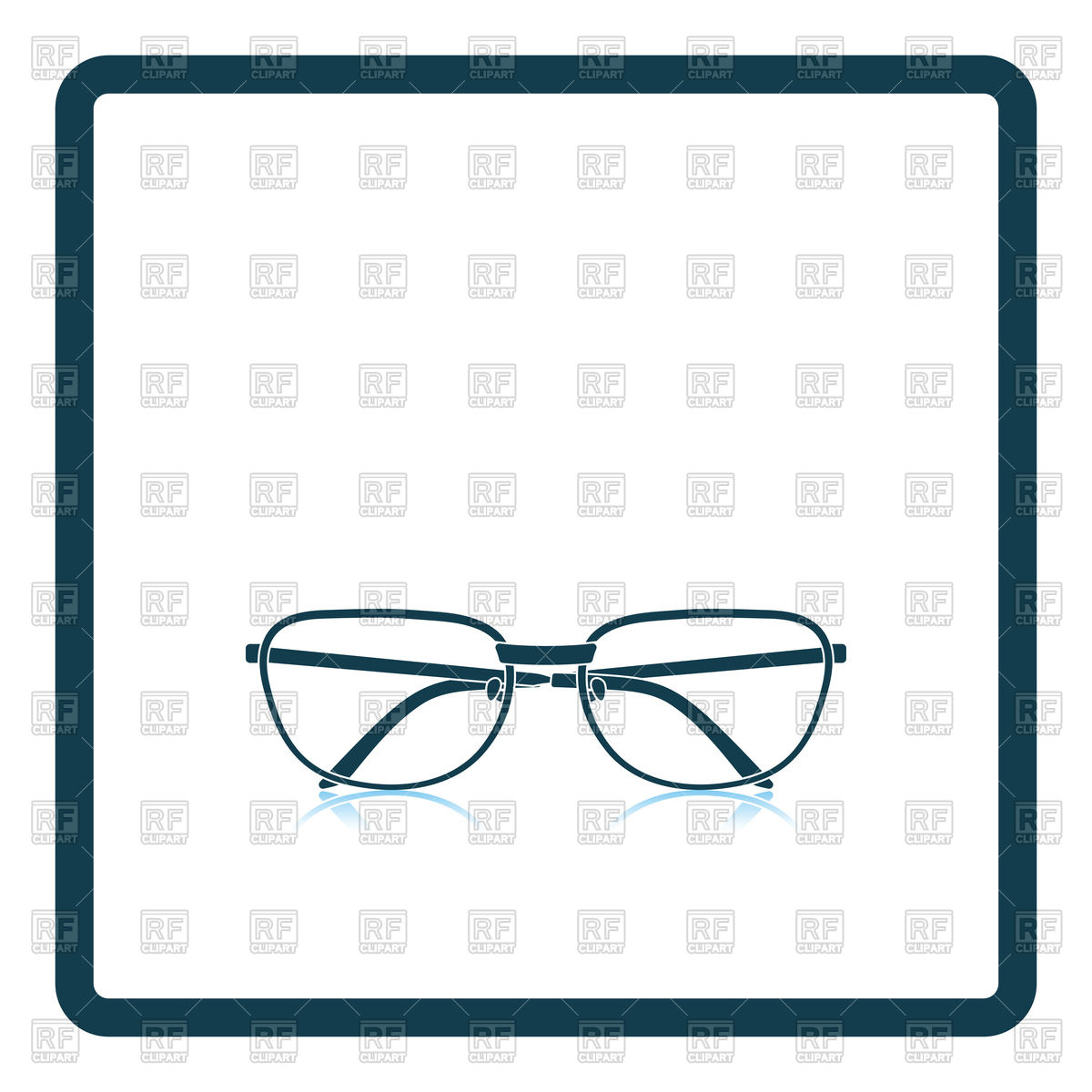 1200x1200 Glasses Icon With Shadow Vector Image Of Icons And Emblems