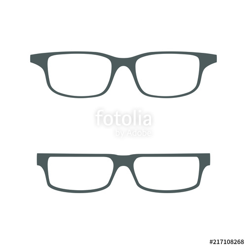 500x500 Glasses Icon Eyeglasses Symbol Signs Isolated On White