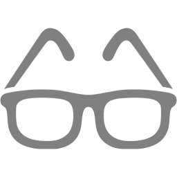 256x256 Gray Glasses Icon