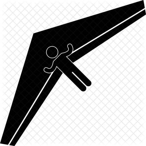512x512 Hang Glider Icon Of Glyph Style