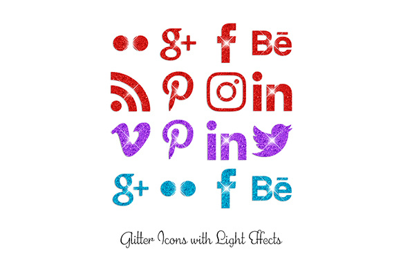 580x386 Glitter Social Media Icons Graphic