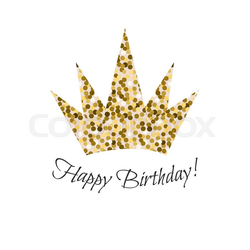 800x800 Birthday Glitter Crown Vector Icon Stock Vector Colourbox