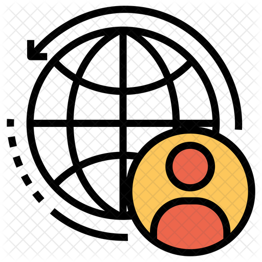 512x512 Global Profile Icon Of Colored Outline Style