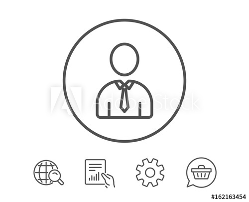 500x405 User Line Icon Profile Avatar Sign Businessman Person Silhouette