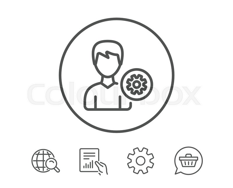 800x646 User Settings Line Icon Profile Stock Vector Colourbox