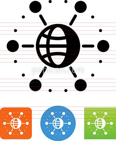 400x487 Interconnected Global Network Icon