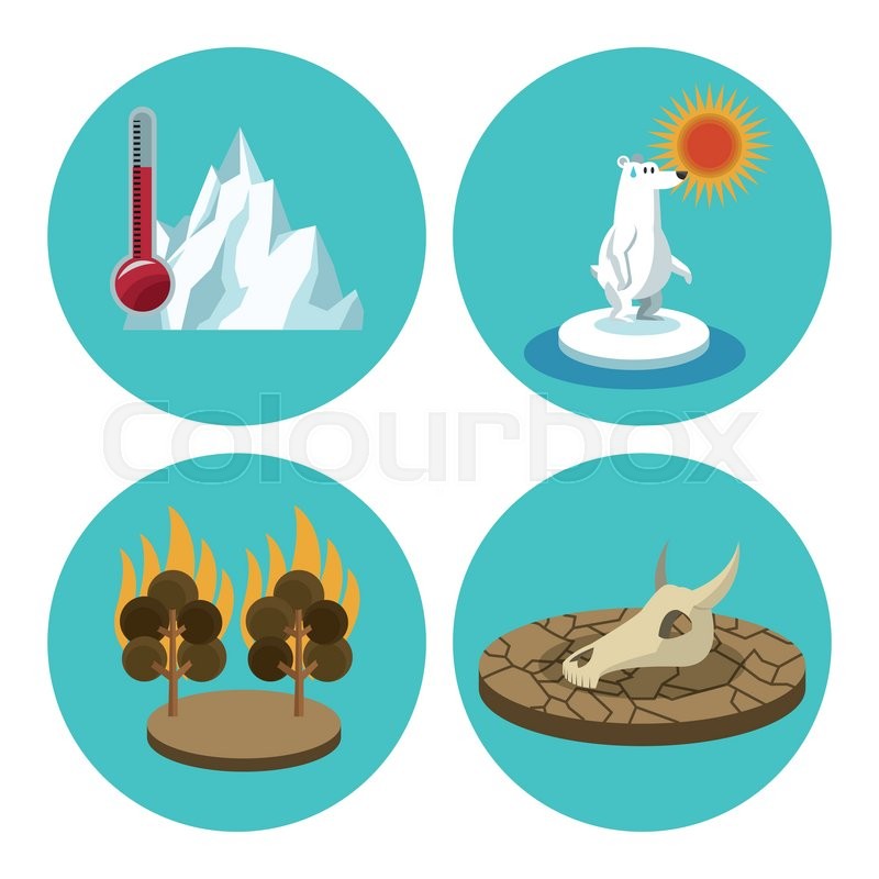 800x800 Global Warming Concept With Icon Stock Vector Colourbox